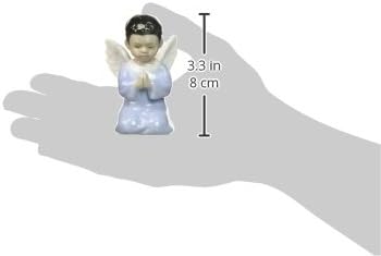 Cosmos Gifts Fine Porcelain Kneeling African American Angel Boy Figurine 3-1/2" H