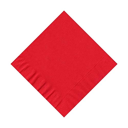 Party Favors Plus White 2-Ply Paper Cocktail Napkins 5" Folded 100 Count