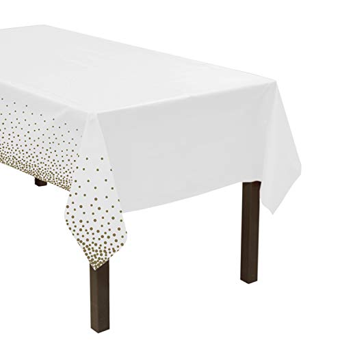 Party Essentials Heavy Duty Printed Plastic Table Cover Happy Birthday 54" x 108"