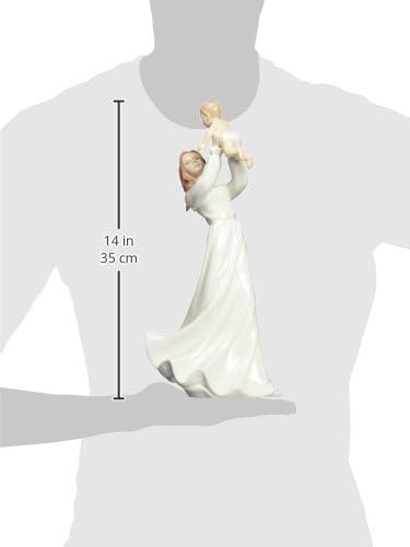 Cosmos Gifts Fine Porcelain Lady Holding Baby Ceramic Figurine 13-1/2" H