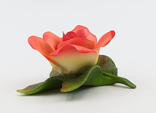 Cosmos Gifts Fine Porcelain Hand Formed Hand Painted Rose Flower Figurine 3-5/8" L