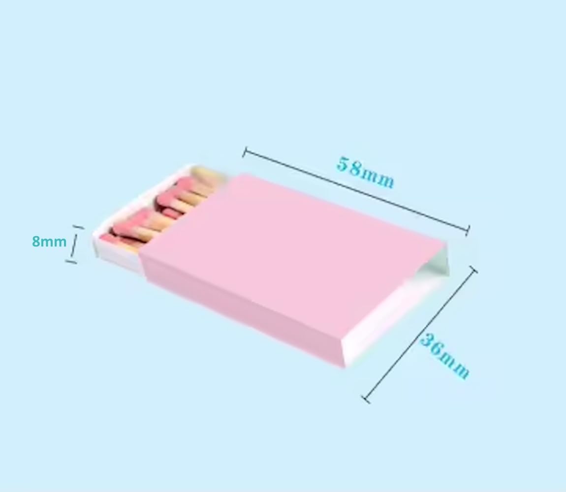 Party Favors Plus Plain Pink Cover Wooden Matches Box 50 Count