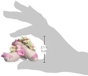Cosmos Gifts Fine Porcelain Ballet Slippers Figurine 2" H Pink