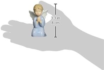Cosmos Gifts Fine Porcelain Praying Boy Angel Figurine 3-3/8" H Blue