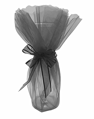 Party Favors Plus Organza Wine Bottle Wrap 28 Inch Scalloped Circle Set of 3 Gold
