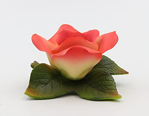 Cosmos Gifts Fine Porcelain Hand Formed Hand Painted Rose Flower Figurine 3-5/8" L