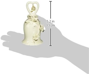 Appletree Design 50th Anniversary Ivory Orchid Ceramic Bell 5" H
