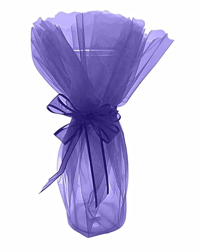 Party Favors Plus Organza Wine Bottle Wrap 28 Inch Scalloped Circle Set of 3 Gold