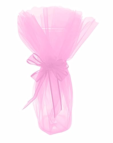 Party Favors Plus Organza Wine Bottle Wrap 28 Inch Scalloped Circle Set of 3 Gold