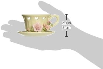Cosmos Gifts Fine Porcelain Rose Cup Tea Light Holder 3 In Multicolor
