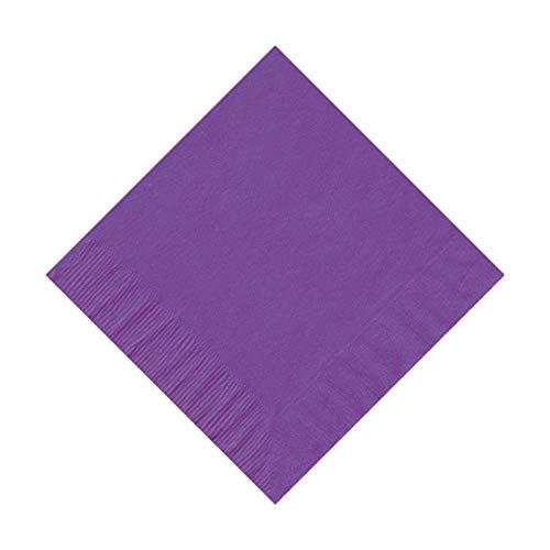 Party Favors Plus White 2-Ply Paper Cocktail Napkins 5" Folded 100 Count