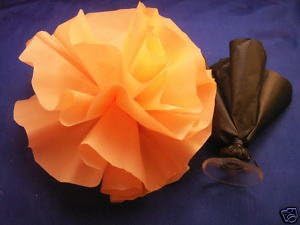 Party Favors Plus Peach Plastic Deco-Puff Flowers with Suction Cups 12 Count