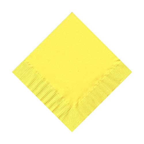 Party Favors Plus White 2-Ply Paper Cocktail Napkins 5" Folded 100 Count