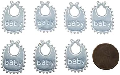 Party Favors Plus Blue Satin Baby Bib Appliques 144 Count