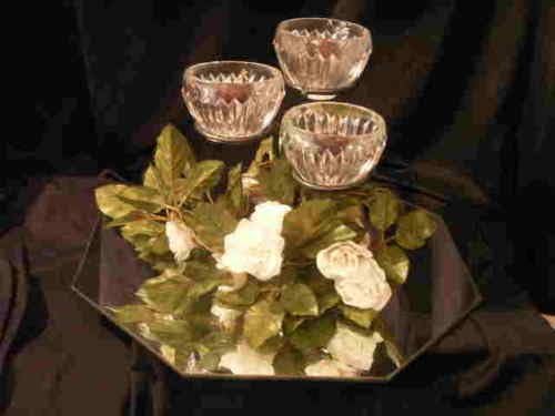 Party Favors Plus Gold Wrought Iron Wedding Centerpiece Mirror Candle Holder 6.5" H