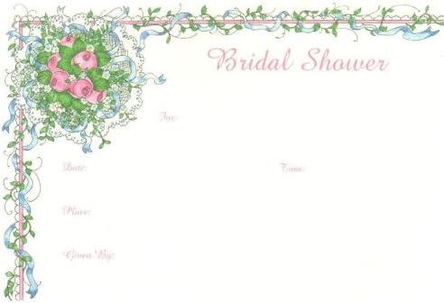 Party Favors Plus Bridal Shower Invitations Ivory Pink Tulips 20 Count