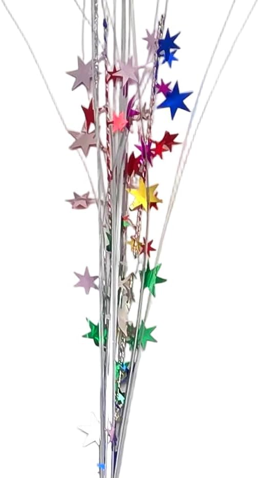 Multicolor Stars 18th Milestone Onion Grass Spray Picks, 3 Pieces