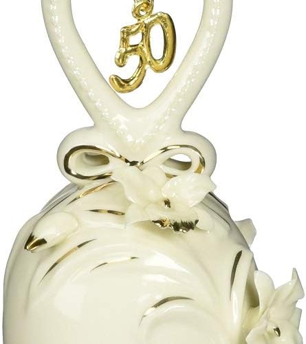 Appletree Design 50th Anniversary Ivory Orchid Ceramic Bell 5" H