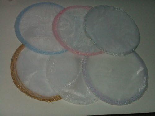 Party Favors Plus Blue Edge Sheer Organza Circles 9" Favor Wedding Shower Wrap