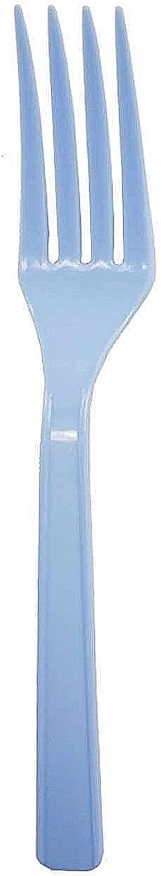 Party Favors Plus Light Blue Heavy Duty Plastic Forks 50 Count