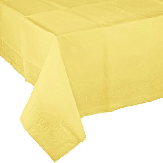 Party Favors Plus Yellow Paper Tablecloth Rectangular 54x108 Inch 2 Pack