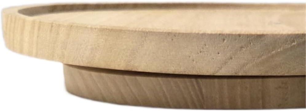 Party Favors Plus Natural Paulownia Wood Round Turntable 3 Piece Set 10.5 In
