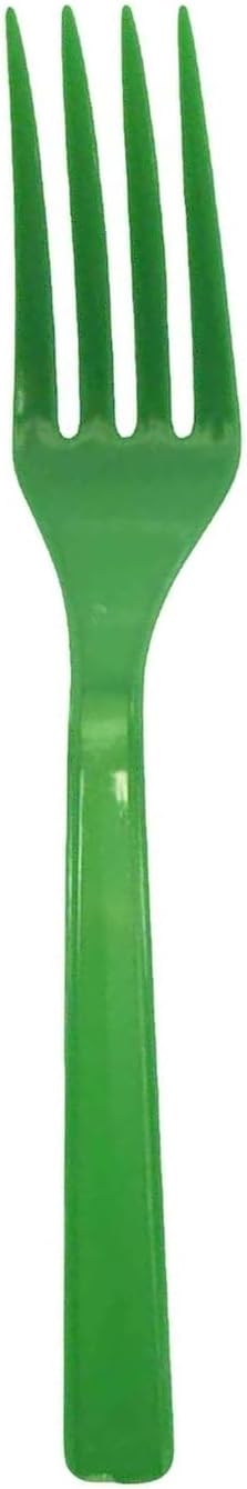 Party Favors Plus Emerald Green Heavy Duty Plastic Forks 50 Count