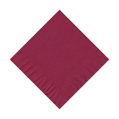 Party Favors Plus White 2-Ply Paper Cocktail Napkins 5" Folded 100 Count