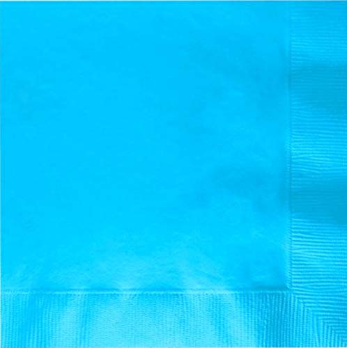 PFP 2-Ply Luncheon Napkins Bermuda Blue 6-1/2" x 6-1/2" 100 Count