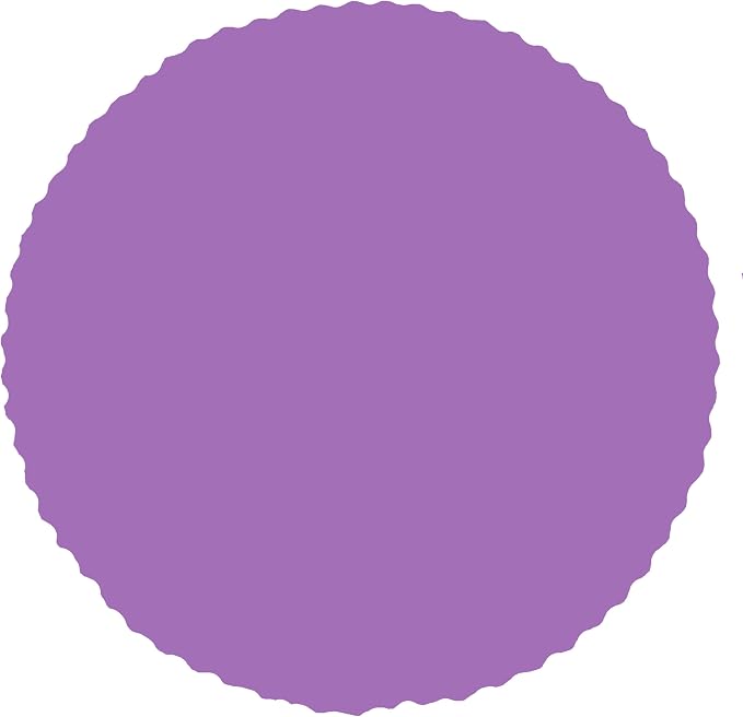 Party Favors Plus Light Purple Dark Lavender Round Paper Placemats Scalloped 14 Inch 24 Count