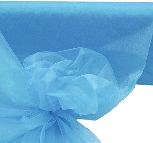 Party Favors Plus Light Blue Sheer Tulle Fabric Roll 54in X 100ft