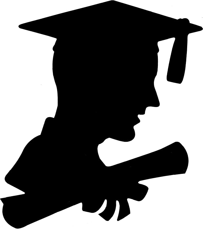 Party Favors Plus Graduate Boy Silhouettes Cutouts Paper 12 Inch 8 Pieces