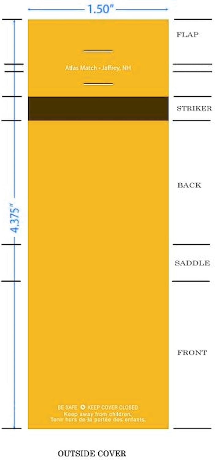 Party Favors Plus School Bus Yellow Plain Matchbooks 50 Pack
