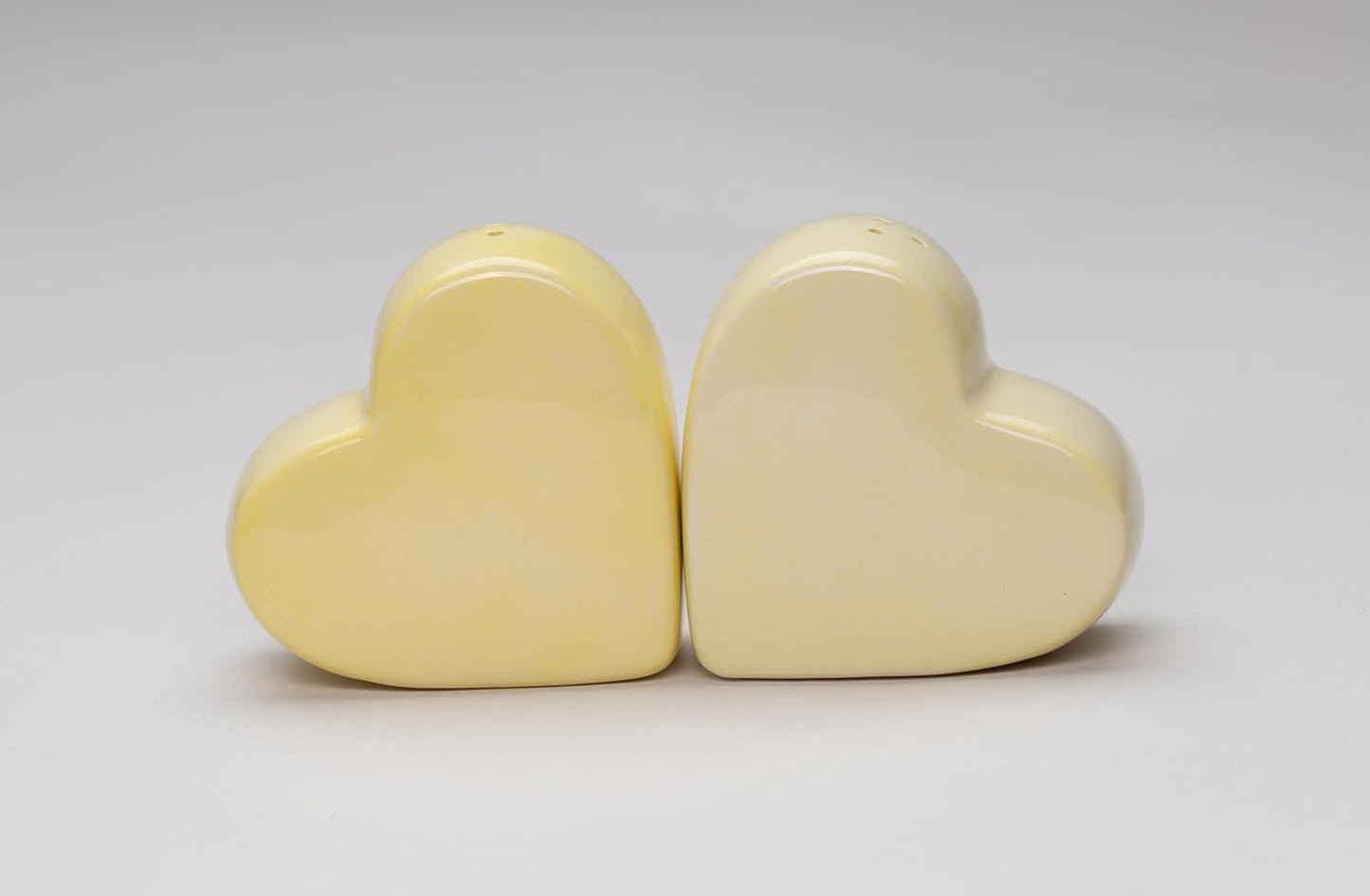 Cosmos Gifts Fine Ceramic Happy Bee Love Heart Salt & Pepper Shakers Set 2-3/8" H