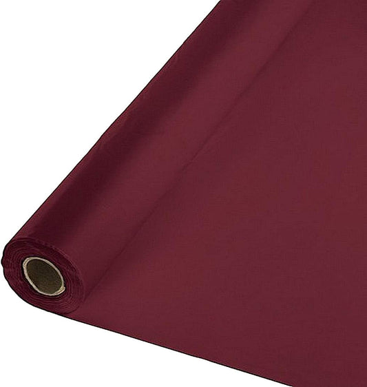 Party Favors Plus Heavy Duty Plastic Tablecloth Roll Burgundy 40in x 150ft