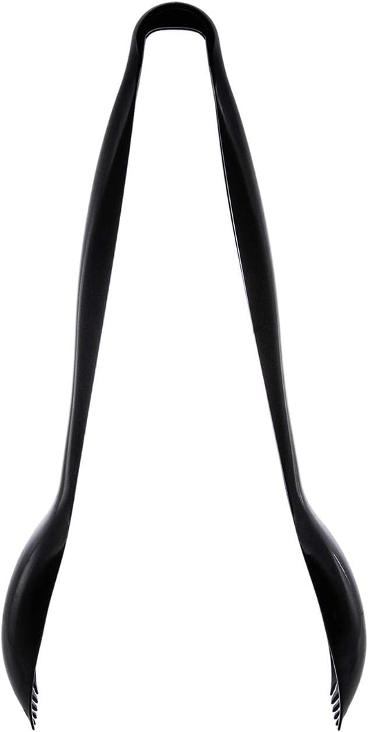 Party Essentials Plastic Serving Tongs, 3-Count, Black