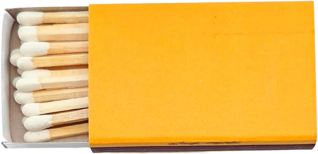 School Bus Yellow Wooden Matches White Tip Strike on Side 50 Pack