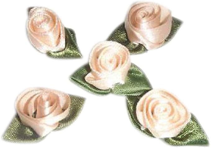 Party Favors Plus Satin Tulip Rose Applique Peach 24 Count