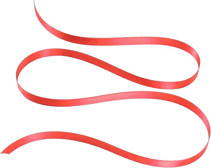 Party Favors Plus Coral Double Face Satin Ribbon 1/8in 100 Yards
