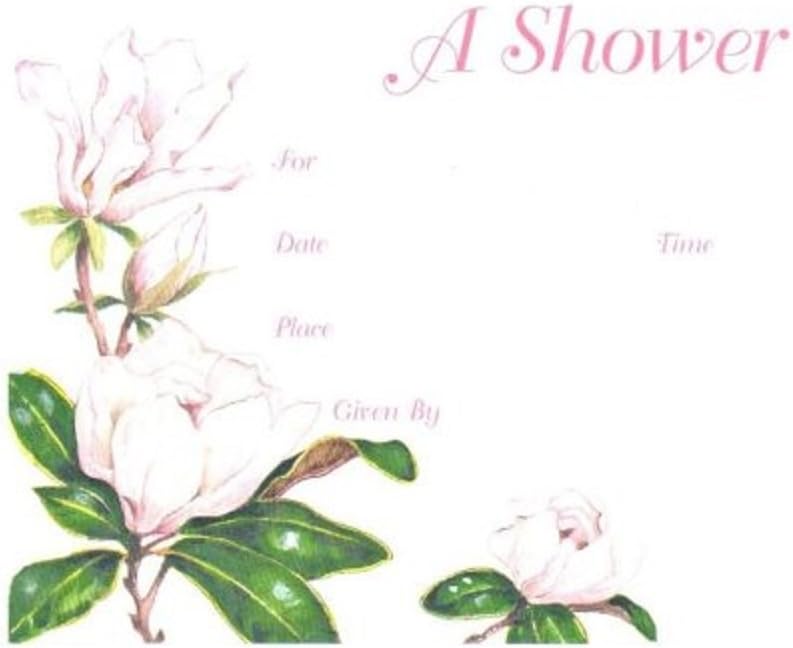 Party Favors Plus Pink Gardenia Shower Invitations 10 Count