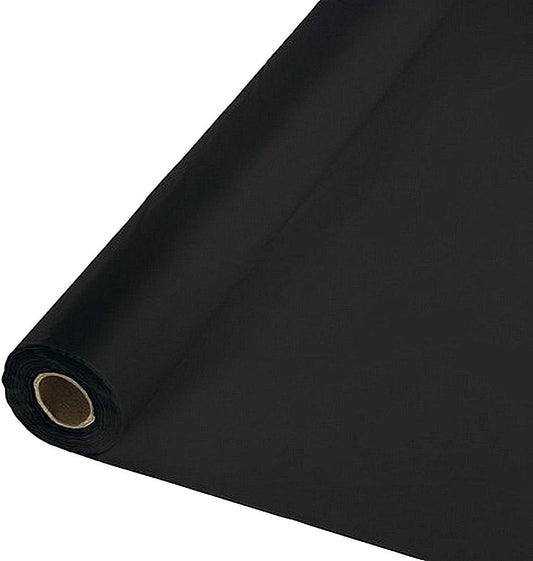 Party Favors Plus Heavy Duty Banquet Roll Plastic Tablecloth Black 40x1200 Inch