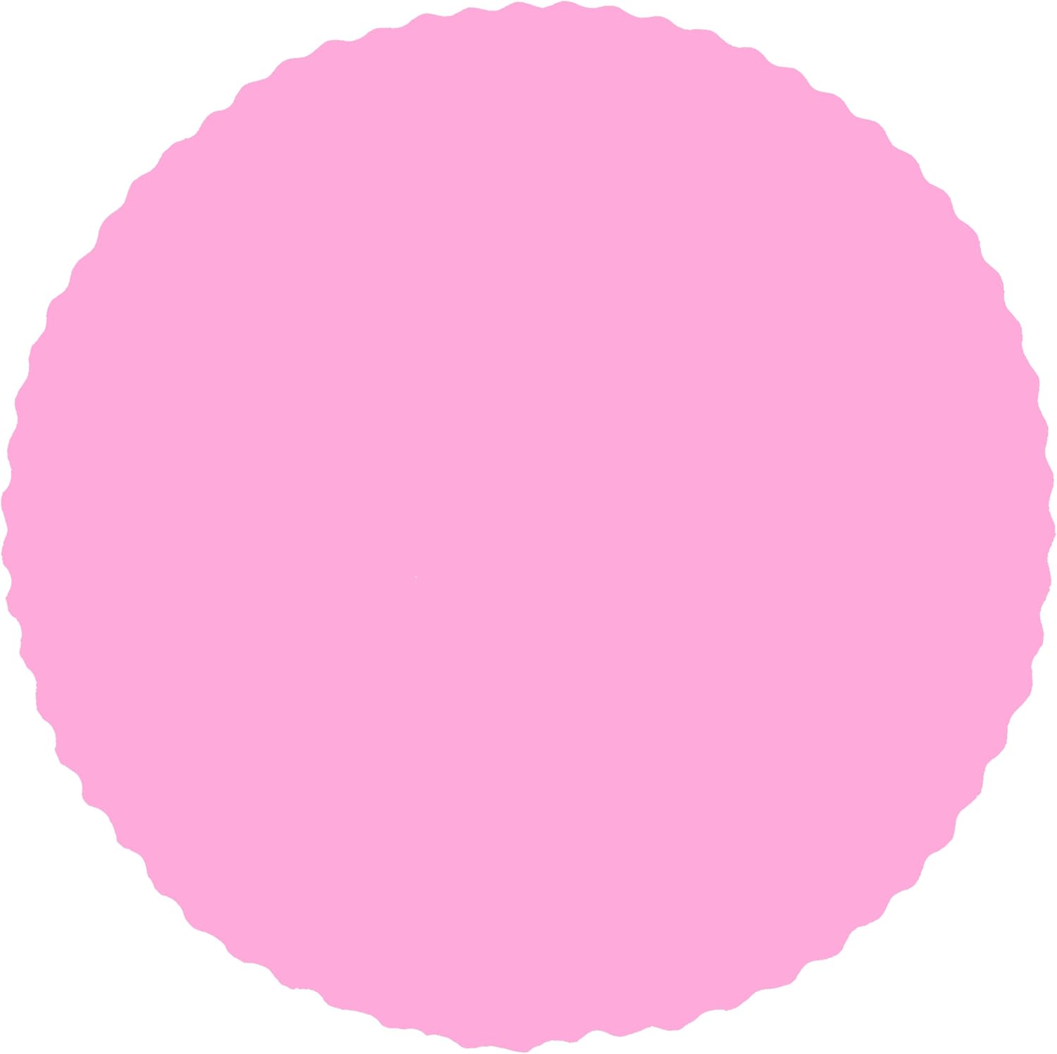 Party Favors Plus Round Paper Placemats Scalloped Pink 14 Inch 24 Count