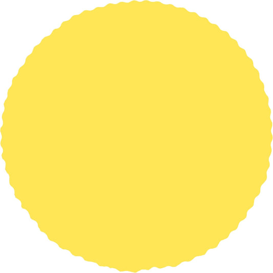 Party Favors Plus Yellow Paper Placemats Scalloped Edge 14 Inches 24 Count