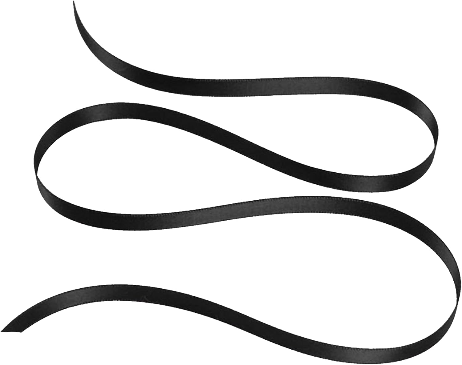 Party Favors Plus Black Double Face Satin Ribbon 1/8in 100 Yards
