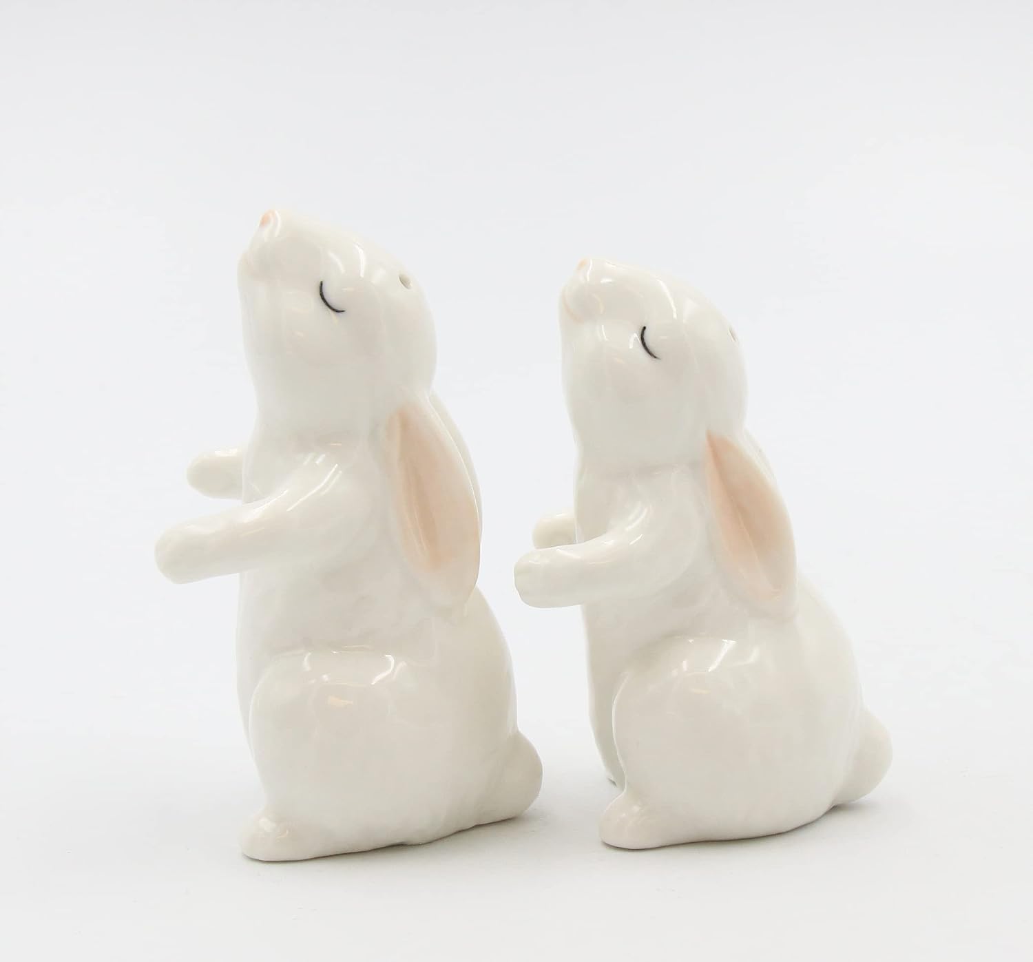 Cosmos Gifts Fine Porcelain Hugging Rabbits Salt and Pepper Shakers Set 3-5/8" H 21011
