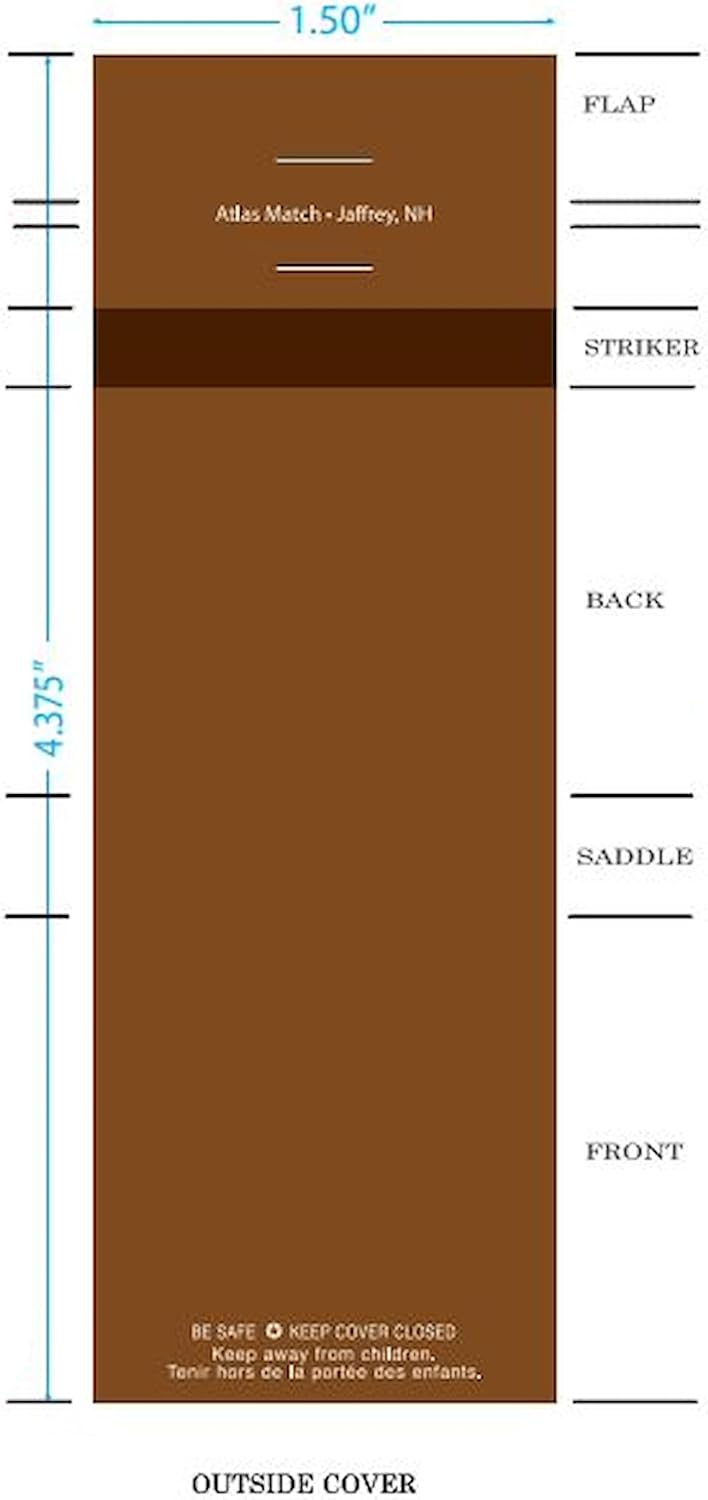 Party Favors Plus Plain Brown Matches 20 Strike Matchbooks 50-Pack