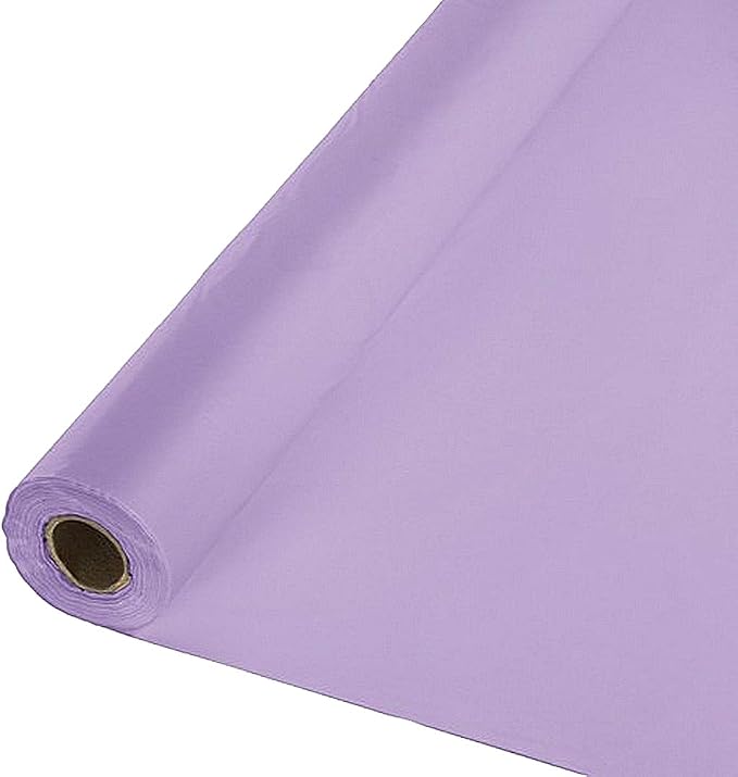 Party Favors Plus Lavender Heavy Duty Plastic Tablecloth 40x1200 Inch