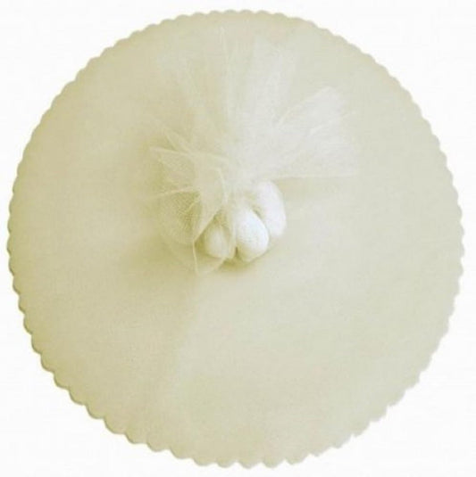 Party Favors Plus Ivory Scalloped Tulle Circles 50 Count