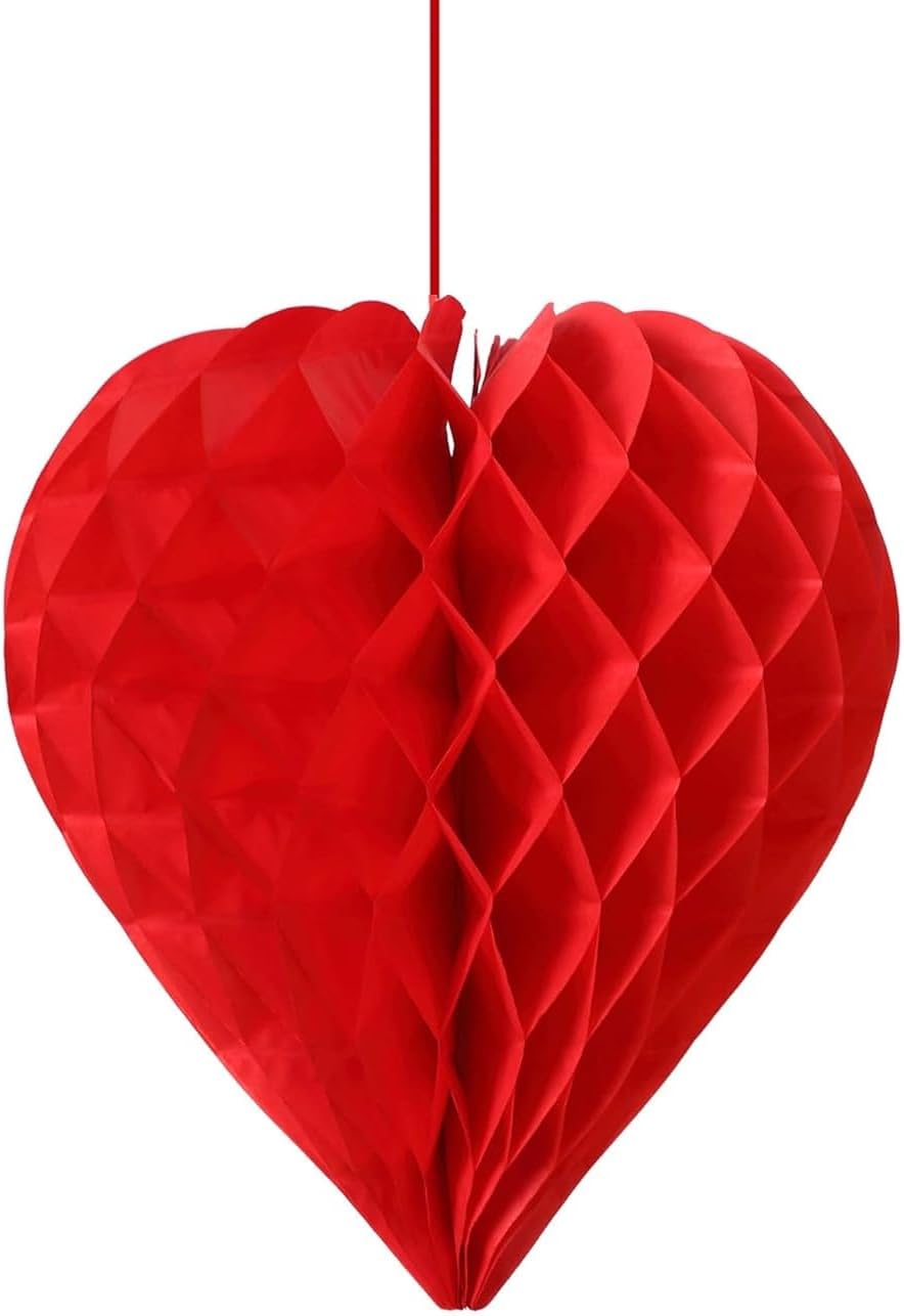 Party Favors Plus Casino Card Suit Honeycomb Hanging Decorations 4 Piece Red Black