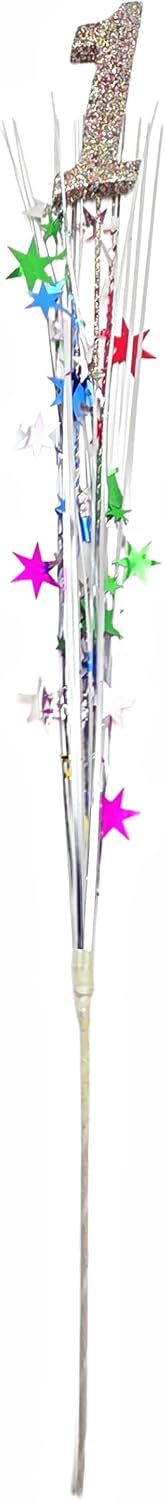 Metallic Star Spray 1st Birthday Anniversary Decorations, 3 Pieces